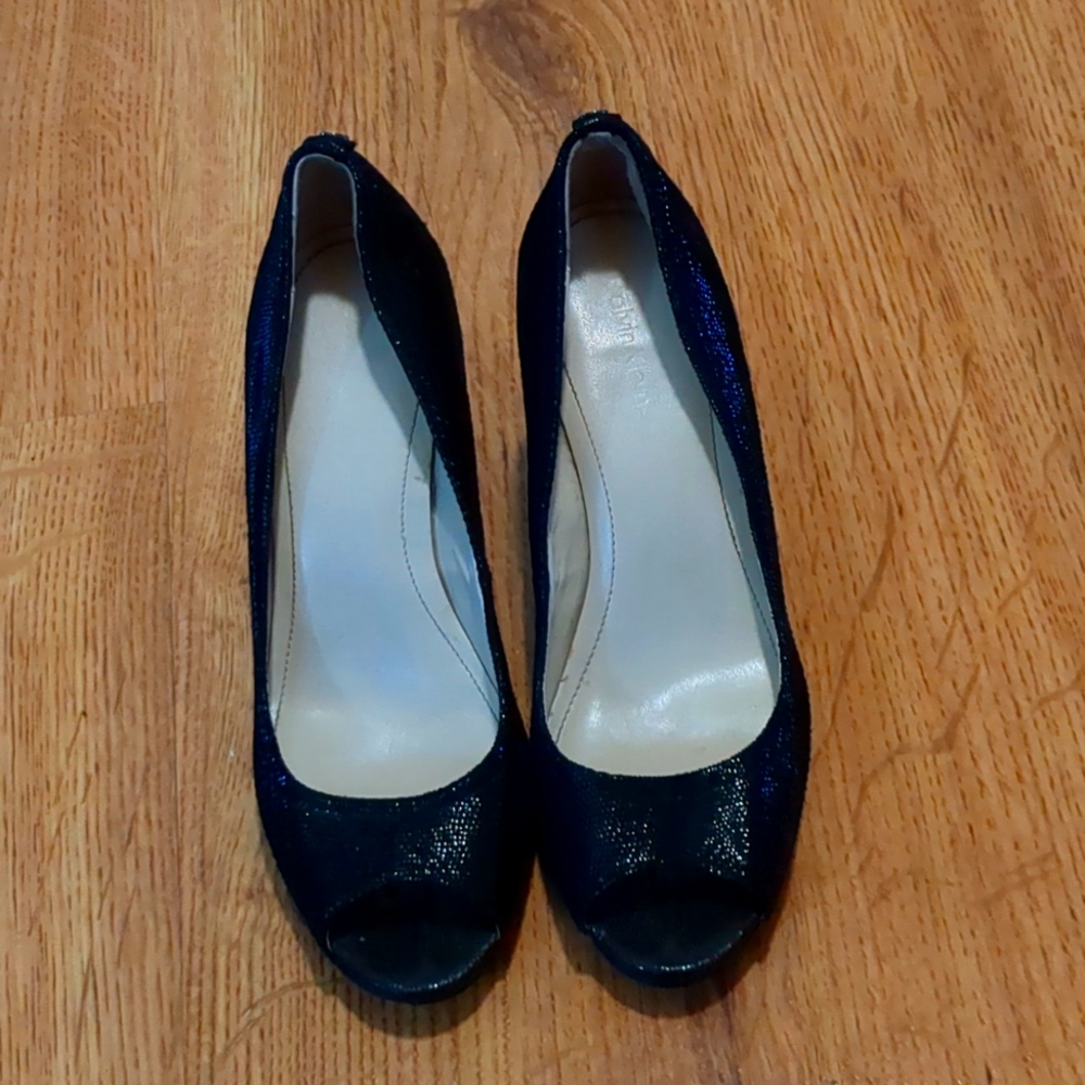 Calvin Klein Peep Toe Heels Size 7